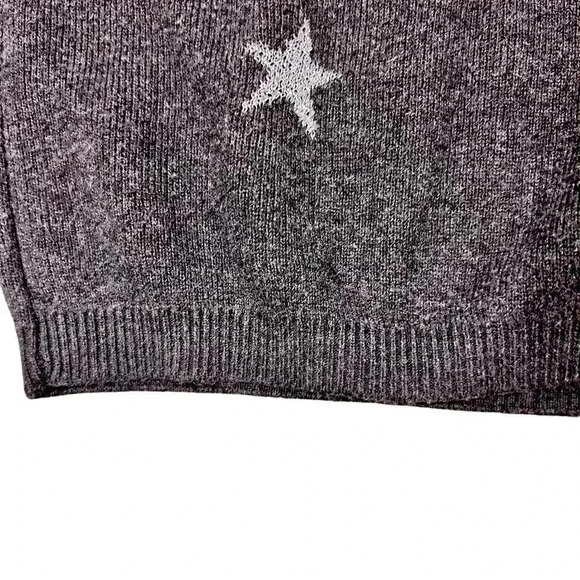 Premise Silver Star Crewneck Gray Black Twist Knit Sweater Free Shipping Sz XS - Picture 4 of 6